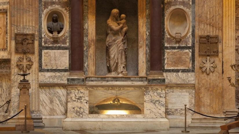 The tomb of Raphael, with the Madonna del Sasso by Lorenzo Lotti, also known as Lorenzetto - Dickinson