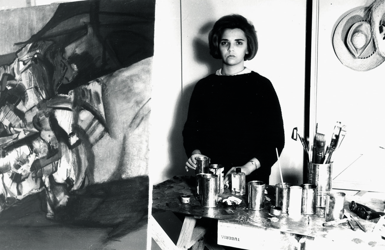 Fanny Sanín in her studio in Monterrey, Mexico, 1964